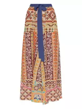 Брюки с завязками и узором ETRO, нейтральный