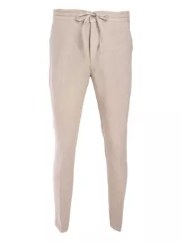 Брюки с завязками на талии 120% Lino, нейтральный