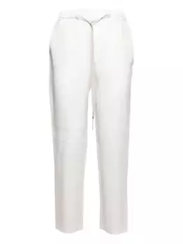 Брюки с завязками на талии Barba, белый