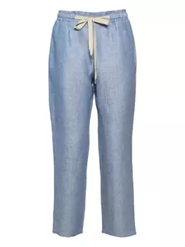 Брюки с завязками на талии Barba, синий