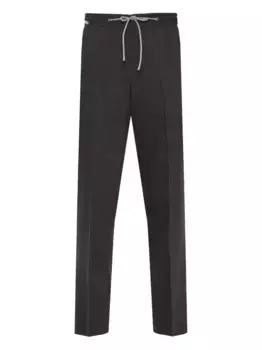 Брюки с завязками на талии Corneliani, серый