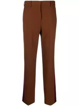 Брюки с завышенной талией BURBERRY, коричневый
