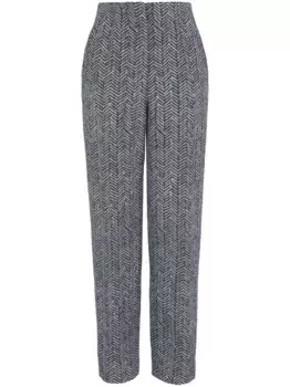 Брюки с завышенной талией и узором шеврон GIORGIO ARMANI, синий