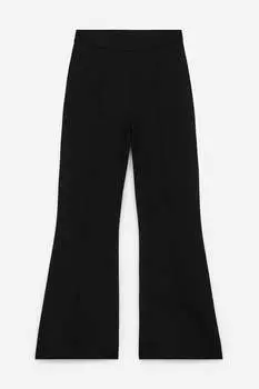 Брюки с завышенной талией и защипами Arket, черный