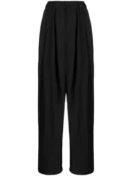 Брюки с завышенной талией и жатым эффектом b+ab, черный