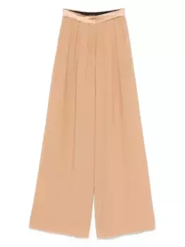 Брюки с завышенной талией MAX MARA, коричневый