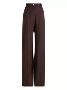 Брюки с завышенной талией PATOU, коричневый