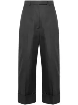 Брюки с завышенной талией THOM BROWNE, серый