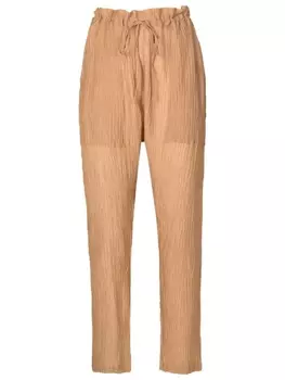 Брюки с жатым эффектом Amir Slama, коричневый