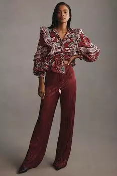 Брюки Sabina Musaev Bradley с плиссировкой, бордовый