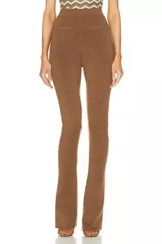 Брюки Saint Laurent Flare Legging, цвет Chatain