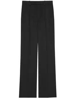 Брюки Saint Laurent Satin flared, черный