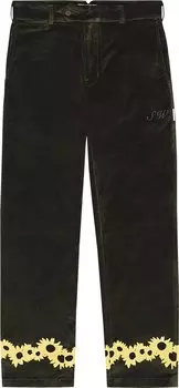 Брюки Saintwoods Flower Pants 'Moss Green', зеленый