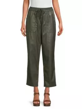 Брюки Saks Fifth Avenue из веганской кожи, черный