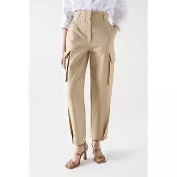 Брюки Salsa Jeans High Rise cargo, бежевый