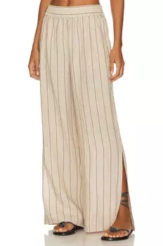 Брюки Sanctuary Side Slit Wide Leg, цвет Artisan Stripe