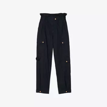 Брюки Sandro с карманами-кенгуру, синий