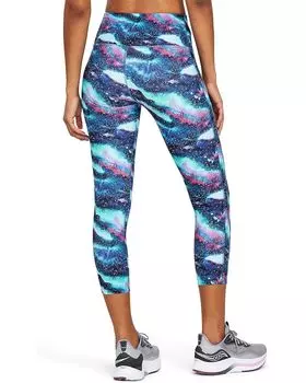 Брюки Saucony Fortify Crop, цвет Dusk Galaxy Print