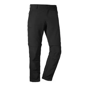 Брюки SchOffel эластичные Pants Folkstone Zip Off, черный