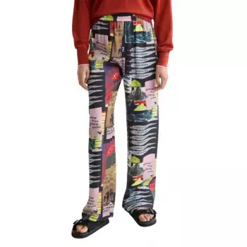 Брюки Scotch & Soda Gia Wide Leg Fit, разноцветный