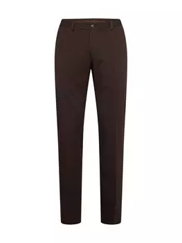 Брюки SELECTED HOMME Slim fit Pleated Pants SLHLIAM, темно-коричневый