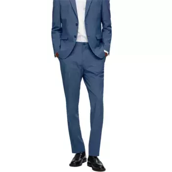 Брюки Selected Liam Mini Hounds Flex Slim Fit dress, синий