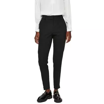 Брюки Selected Rita Mid Waist Slim, черный