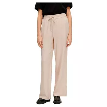 Брюки Selected Viva-Gulia High Waist, бежевый