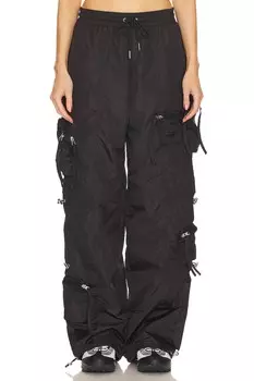 Брюки SER.O.YA Alba Ruched Cargo, черный