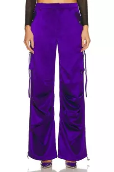 Брюки SER.O.YA Lai Satin Cargo, фиолетовый