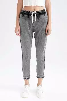 Брюки - Серые - Прямые DeFacto, серый