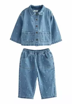 Брюки SET Next, цвет mid blue denim
