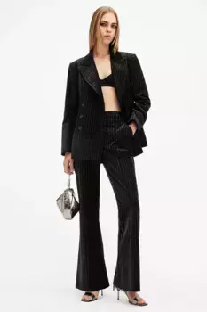 Брюки SEVENH из хлопка AllSaints, черный