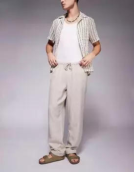 Брюки-шаровары ASOS DESIGN с завязками натурального цвета