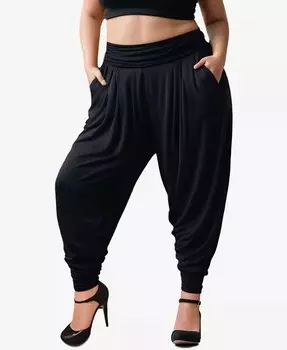 Брюки-шаровары больших размеров White Mark, черный