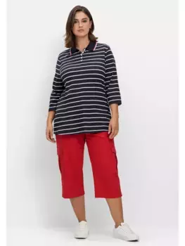 Брюки Sheego 3/4 "больших размеров" с накладными карманами, красный