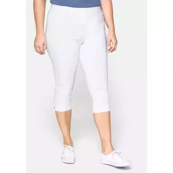 Брюки Sheego 3/4 "больших размеров", не мнутся и просты в уходе, белый