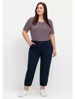 Брюки Sheego 7/8 "больших размеров", на эластичном поясе, в стиле карго, синий