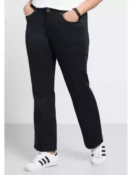 Брюки Sheego Bootcut "большие размеры", качественный эластичный твил, черный
