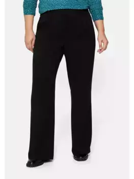 Брюки Sheego Bootcut "больших размеров" слегка структурированного качества, черный