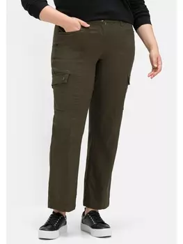 Брюки sheego Cargohose, цвет dunkeloliv