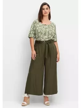 Брюки sheego Culotte, цвет dunkeloliv