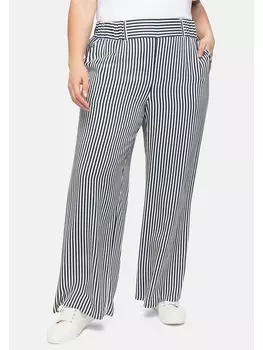 Брюки sheego Hose, цвет marine gestreift
