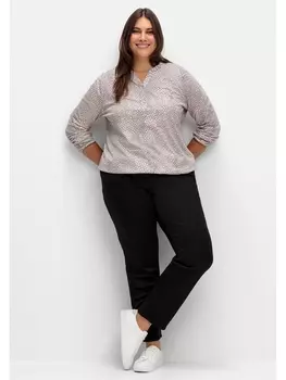 Брюки sheego Leicht glnzende, черный