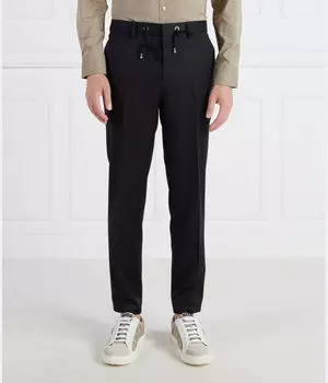 Брюки шерстяные Boss H Genius Slim Fit, черный