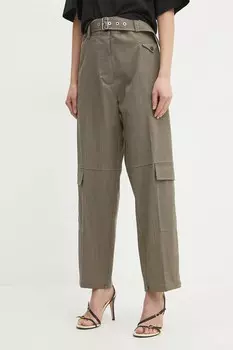 Брюки шерстяные Pinko, коричневый