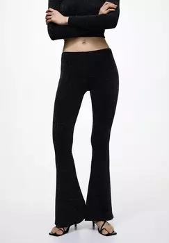 Брюки SHINY PULL&BEAR, цвет black