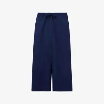 Брюки широкие Claudie Pierlot с вышитым логотипом, синий