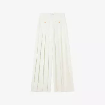 Брюки широкие Claudie Pierlot со складками, белый