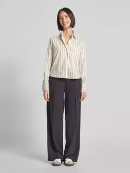 Брюки широкие из смесовой вискозы, модель «КАРМЕН» Vero Moda, темно-синий
